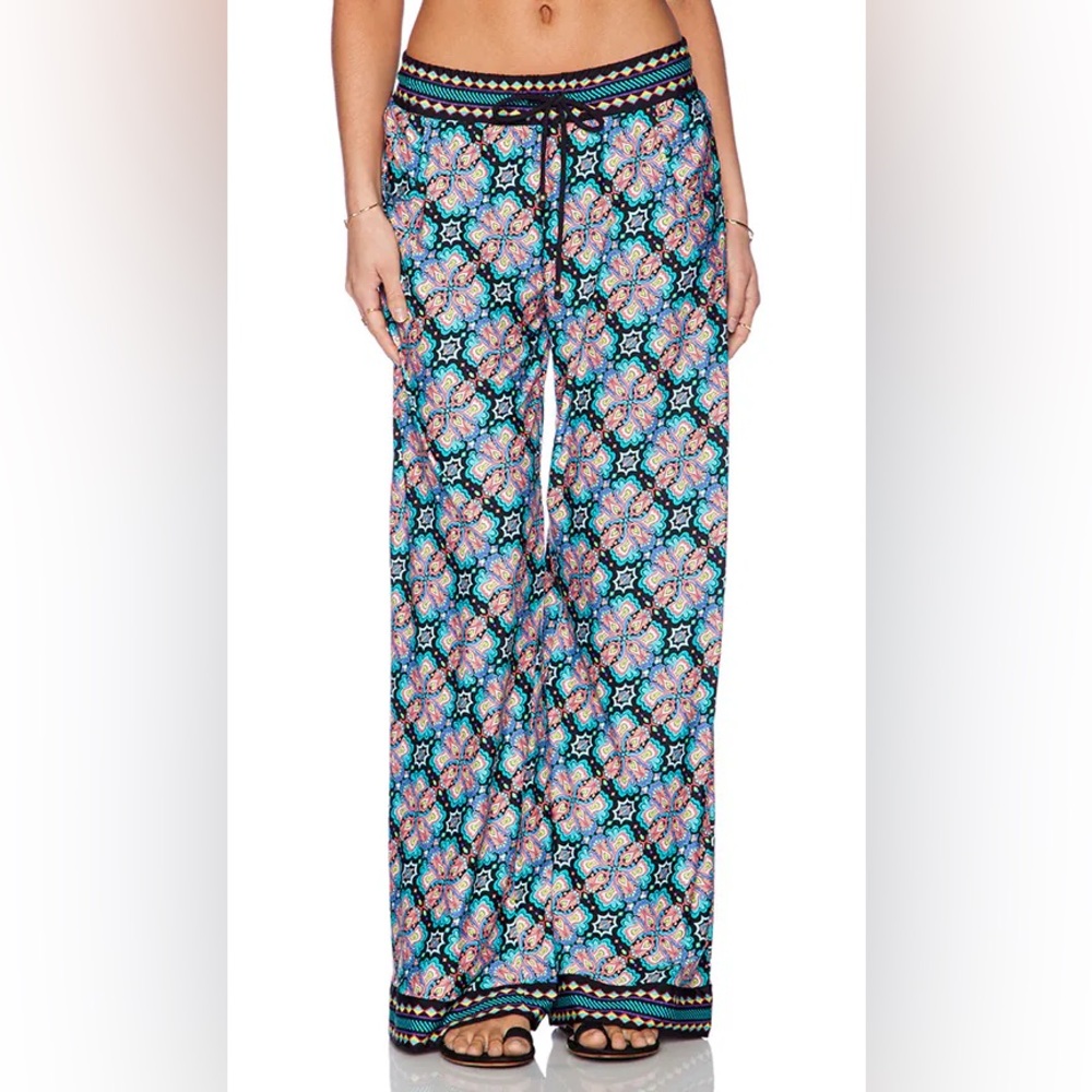 Nanette Lepore Swim Floral Colorful Pattern Wide Leg Pants | Size M nwt